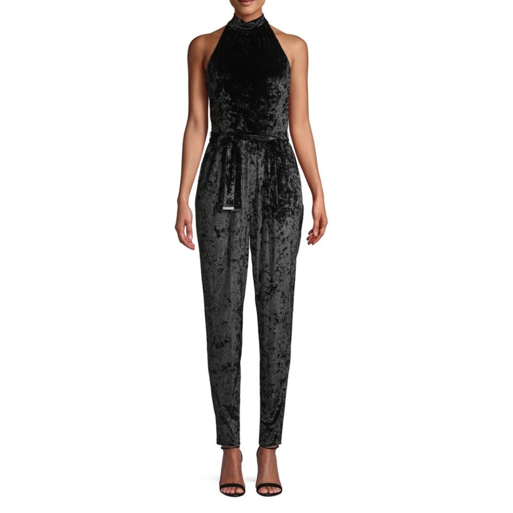 MICHAEL Michael Kors Self-Tie Velvet Jumpsuit